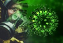Artistic illustration of Dark and Conspiracy sides of Coronavirus Pandemic