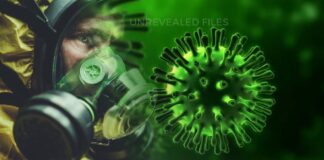 Artistic illustration of Dark and Conspiracy sides of Coronavirus Pandemic