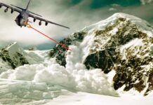Artistic Illustration Of Laser Weapons Bombardment from the il-76 plane in Operation Whitewash | Indian Army's giant il-76 plane in which KALI 50000w laser weapon is mounted.