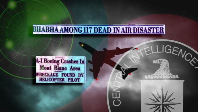 परमाणु वैज्ञानी होमी भाभा के विमान दुर्घटना का कलात्मक चित्रण