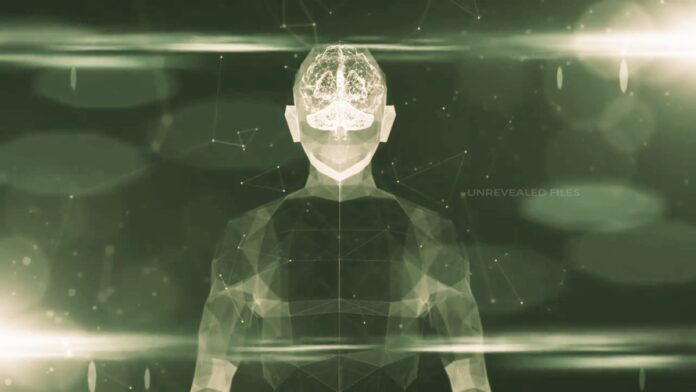 Image 1: An artistic illustration of a human in a Complex Computer Simulation. | Unrevealed Files