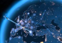 Artistic illustration of global information grid