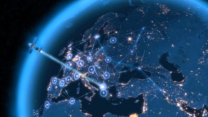 Artistic illustration of global information grid