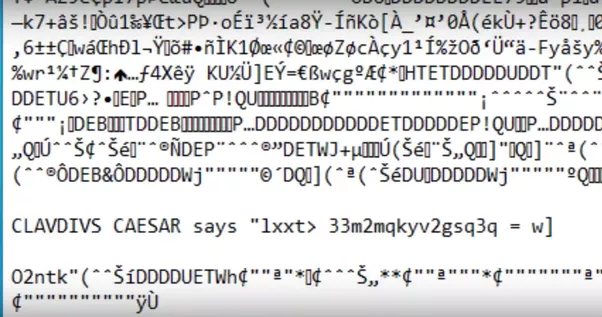 Cicada 3301, Hidden Message in its code form when opened in notepad