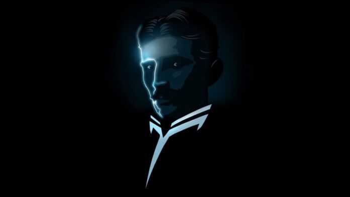 Artistic illustration of Nikola Tesla.