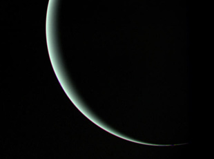 Photo of the Uranus Captured by the Voyager Spacecraft