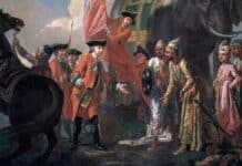 Robert Clive meeting Mir Jafar after the Battle of Plassey | Credit: Francis Hayman