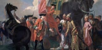 Robert Clive meeting Mir Jafar after the Battle of Plassey | Credit: Francis Hayman