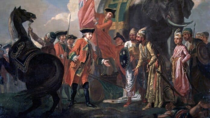 Robert Clive meeting Mir Jafar after the Battle of Plassey | Credit: Francis Hayman