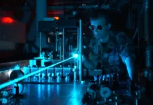 A Military Scientist Operating a Laser in a Test Environment. | Credit: United States Air Force.