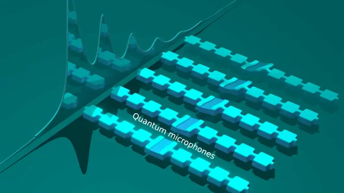 Image 1: Artistic illustration of the Quantum Microphones to detect sound particles and waves. | Quantum Technology