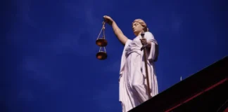 Lady Justice Holding the Scales of Justice