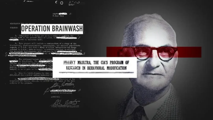 Donald Ewen Cameron's illustration depicting Operation Brainwash