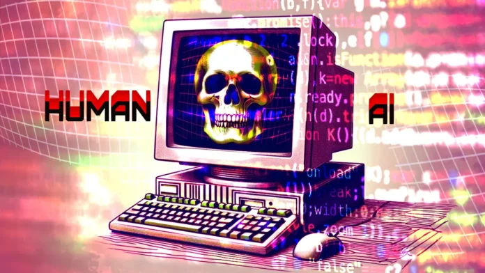 Illustration of The Dead Internet Theory