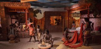 सिंधु घाटी (हड़प्पा सभ्यता) के कलात्मक पुनर्निर्माण द्योरामा।